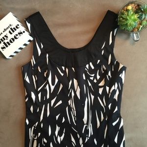 White House Black Market Patterned Sheath Dress